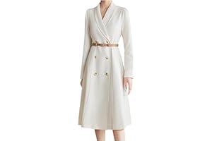 Women's Blazer Dress 2024 Trendy Work Office Dress Business Casual Midi Dress Long Sleeve Elegant Outfits