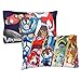 D.I.D. 3 Piece Kids Greay Voltron Twin Sheet Set, Red Blue Robots Bedding Transformers Super Robot Warrior Geometric Gray Shapes Bot, Polyester