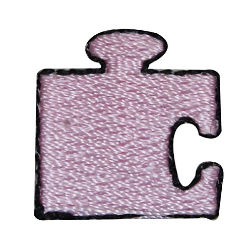 ID 3195D Puzzle Piece Patch Picture Game Craft Embroidered Iron On Applique