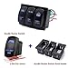 Rocker Switch, Switch Panel, Ausdin Led Light Bar Rocker Switch 3 Gang Switch Panel With Rocker Switch Holder 14AWG Wiring Harness Pre-wired Easy Installation 300W 12/24V Each Gang ON-OFF LED Light