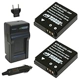 Wasabi Power Battery (2-Pack) and Charger for Pentax D-LI106 and Pentax MX-1, X90