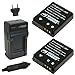 Wasabi Power Battery (2-Pack) and Charger for Pentax D-LI106 and Pentax MX-1, X90