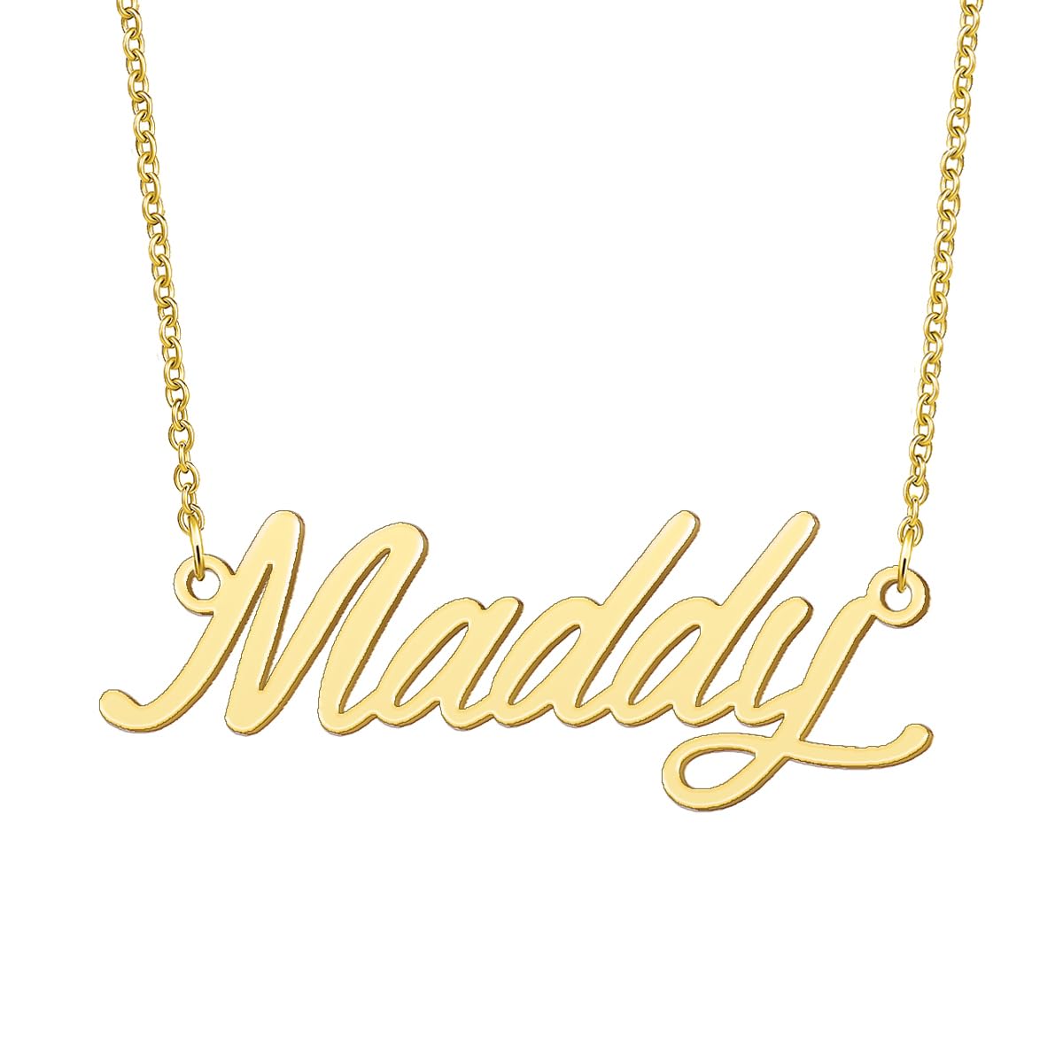 BYBWBL Maddy Name Pendant Necklace 18k Gold Plated
