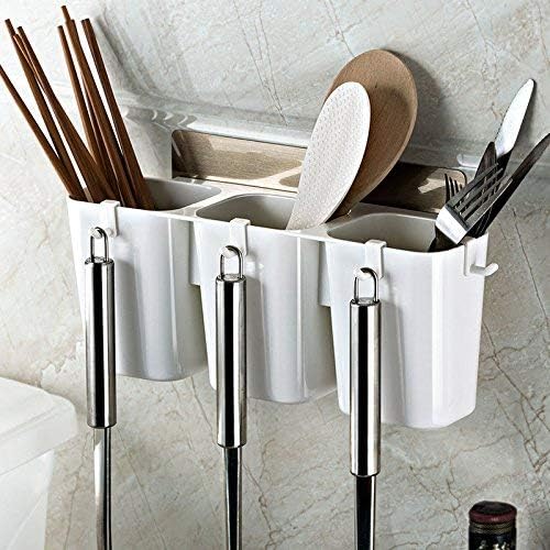 ASkyl Magic Sticker Plastic Wall Mounted Kitchen Rack Knife Fork Chopstick Spoon Holder Cutlery Storage Organiser Kitchen-Accessories