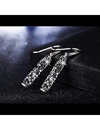 Kesaplan - Pendientes de plata de ley hipoalergénicos con cristales de Swarovski, regalo para Navidad