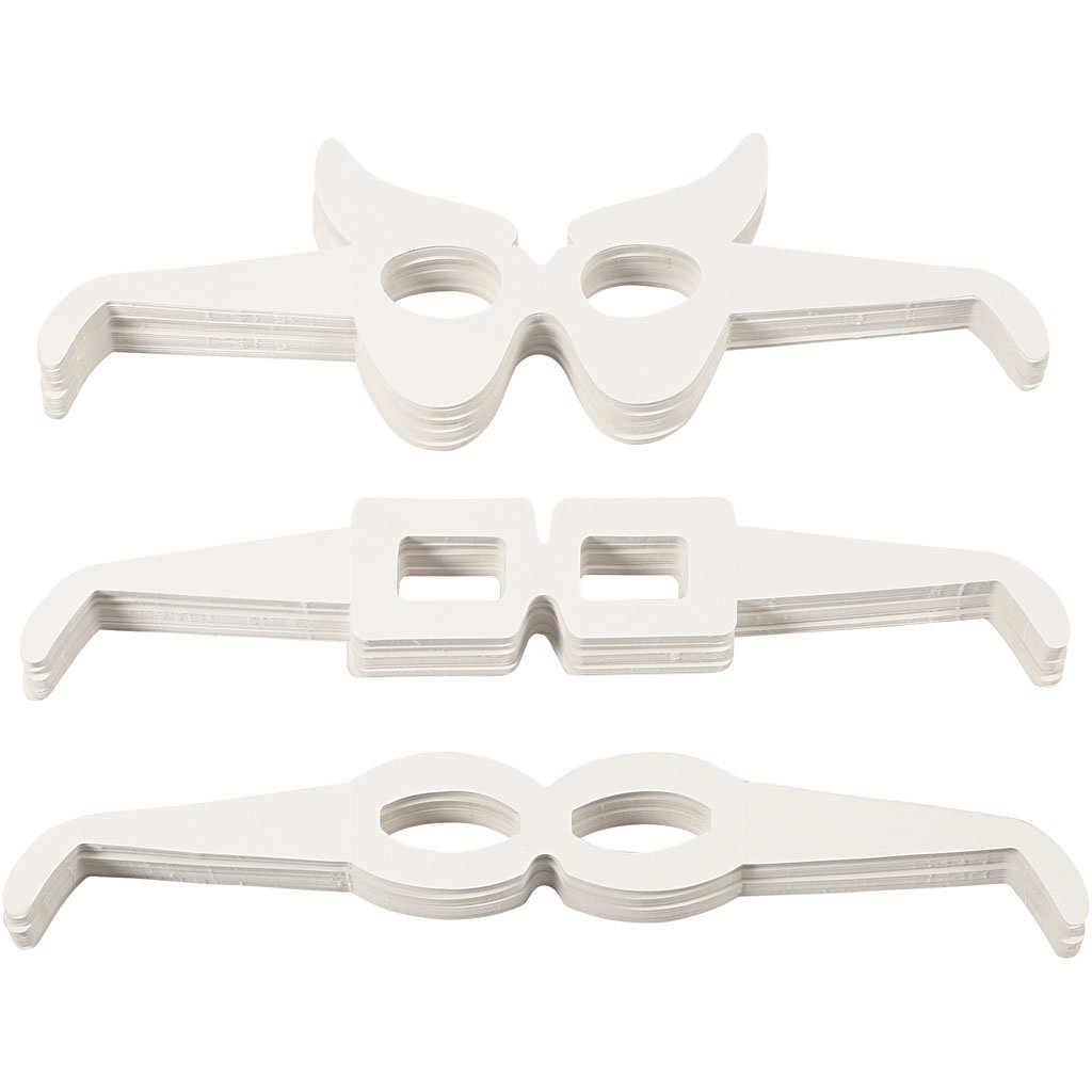 Creativ 23869 Glasses, L: 32 cm, H: 5-7 cm, 160asstd, 230 g,White