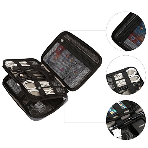 BAGSMART Electronic Organizer,DoubleLayer Travel Cable Organizer