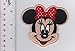 Minnie Mouse Red Polkadots Bow- Iron on Patches/Sew On/Applique/Embroidered W3.5