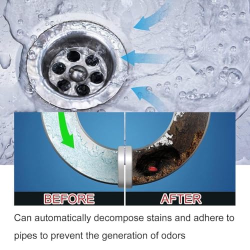 Terrifi Drain Clog Remover, Kitchen Granules Cleaner, Unclogs Grease Or Cooking Oil Blockages, Hair Powerful Cleaner For Clogged Sink, Fast Acting, Safe All Pipes