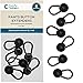 Comfy Clothiers 6 Pants Button Extenders for Pants, Khakis and Dress Slacks Waist Comfort (6 - Black)