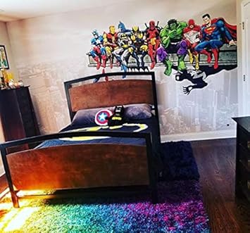 Amazon Com Superhero Wallpaper Wall Size 100 Wide X 96