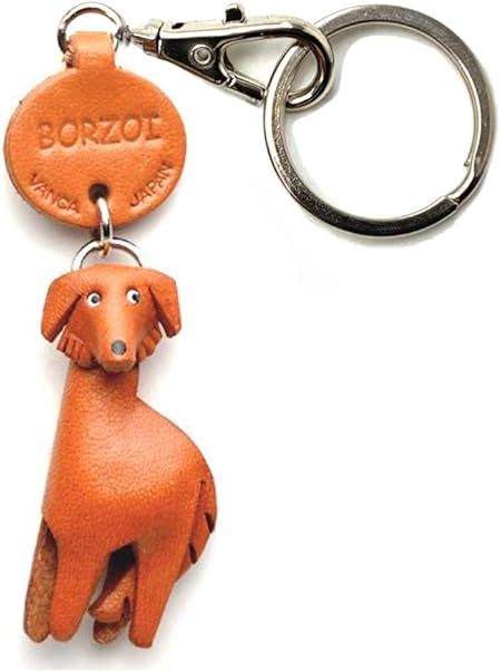Amazon ボルゾイ 本革製 犬 キーホルダー バンカクラフト革物語 日本製 ハンドメイド アニメ 萌えグッズ 通販
