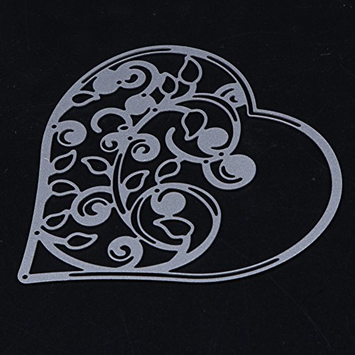 Whitelotous Cutting Dies Cut Dies Stencil Metal Template Mould for DIY Scrapbook Album Paper Card (Hollowout Heart) - Thumbnail 4