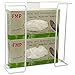 FMP Brands Double Wall Mount Glove Box Tissue Dispenser, 2 Wire Rack Disposable Napkin Holders, Durable Metal Organizer for Food Service, Lab, Office, Home