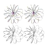 Sporting Style Magic Arm Flow Rings- 4 Pack 3D Spring Fidget Bracelet,Kinetic Arm Slinky Toys,Rave Accessories, Festival Accessories for Kids Adults (4-Pack)