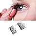 OMfeng 4pcs (1 Pair) Magnetic Eye Lashes No Glue Reusable 3D Mink False Magnet Eyelashes Extension