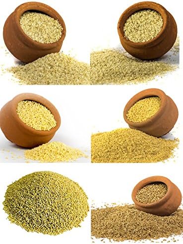 Gowdru Kanaja 6kg Combo of Unpolished 6 Millets - Foxtail, Little, Kodo, Proso, Barnyard, BrownTop, 1kg Each