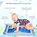 Inflatable Tummy Time Water Play Mat - BPA Free NO-LEAK Baby Tummy Time Mat with Octopus, Floating Shapes - Stunning Ocean View Water Mat For Infants, Toddlers - Sensory Play Baby Toys 6 to 12 Months