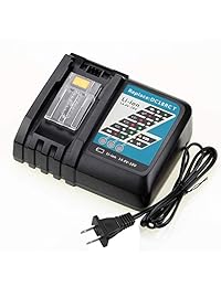 Topbatt DC18RC - Cargador de batería para Makita (14,4 V-18 V, batería de ion de litio BL1815, BL1830, BL1840, BL1850, BL1430, BL1440 y BL1450)