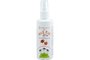 HEALTHY PAW LIFE Flea and Tick Spray for Fleas, Ticks and Mosquitoes - Application for Dogs, Cats and Home (100 ml)
