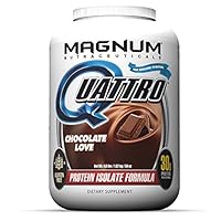 Magnum Nutraceuticals Quattro Chocolate Love Lactose-Free Protein Powder for Men & Women (4 lbs.)