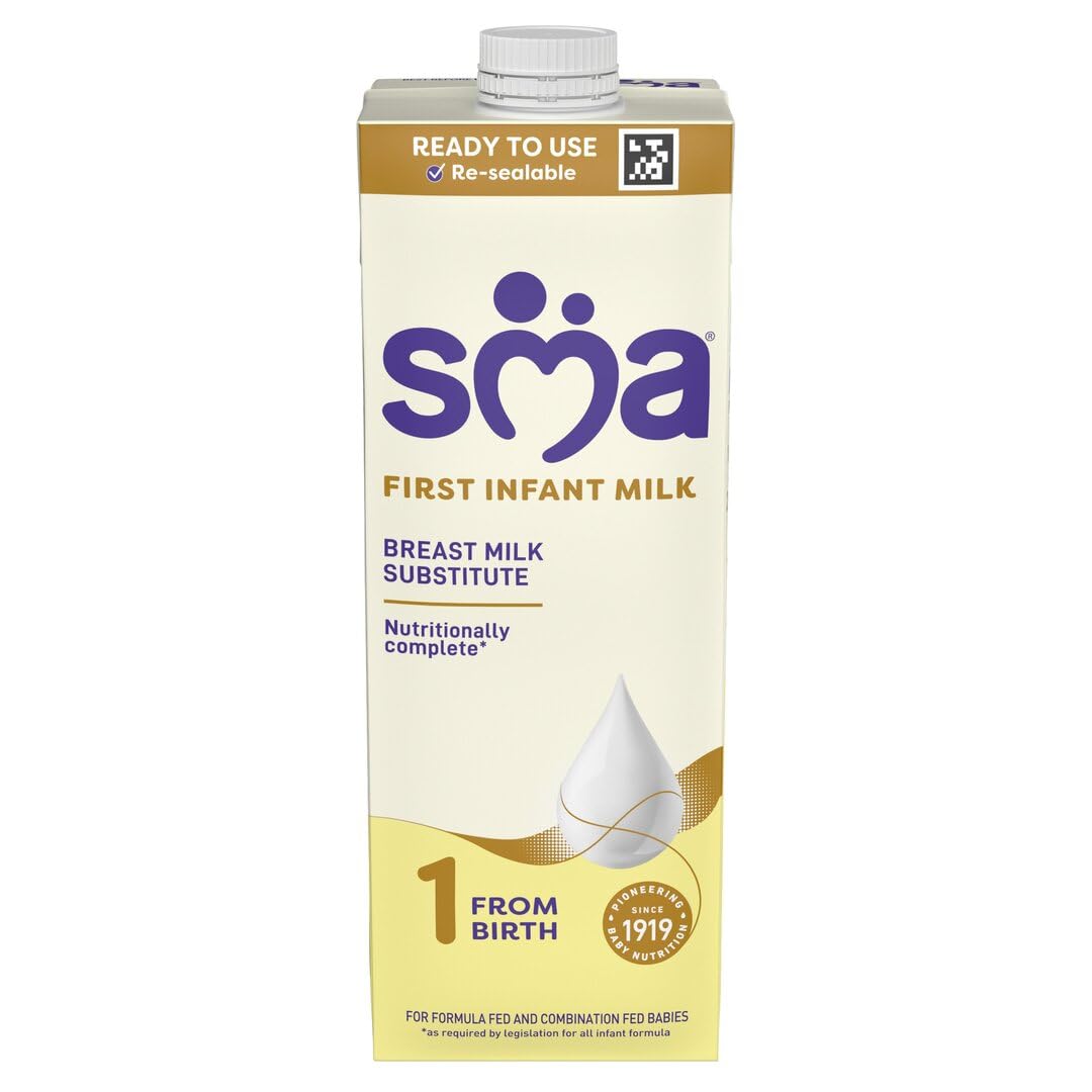 SMA® Stage 1 First Infant Baby Milk Ready Made Liquid Formula (Ready to Drink) from birth 1 litre