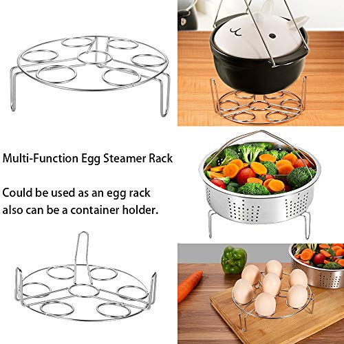 Instant Pot Accessories - 13 PCS Accessories Compatible with 5/6/8 Qt Instant Pot / Pressure Cooker - Steamer Baskets,Non-Stick Springform Pan,Egg Rack,Egg Bites Mold,Kitchen Tong and More