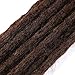 DAIRESS 10 Strands 22Inches Synthetic Dreadlock Extensions Single Ended Crochet Dreads Extension Reggae Hair Dread Locks Hippie Hair Extensions (#4 Medium Brown)
