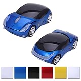 HDE 2.4GHz Sports Car Shape Wireless Ergonomic Optical Mouse with Adjustable DPI (California Blue)