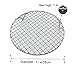 Fivebop Round Cooling Rack Stainless Steel Cross Wire Barbecue Grill Net Racks with 3 Legs for Cooking Baking Steaming (11 inches)