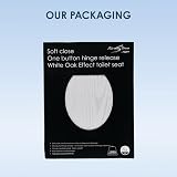 AQUALONA Luxury Oak Effect Toilet Seat Soft Close MDF Moulded Wood view 8