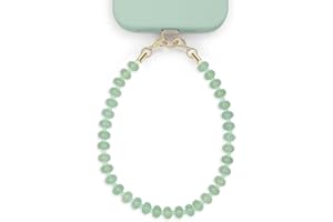 Posadina Natural Stone Phone Charm, Beaded Healing Phone Wrist Strap, Handmade Cellphone Chain Lanyard with Tether Tab