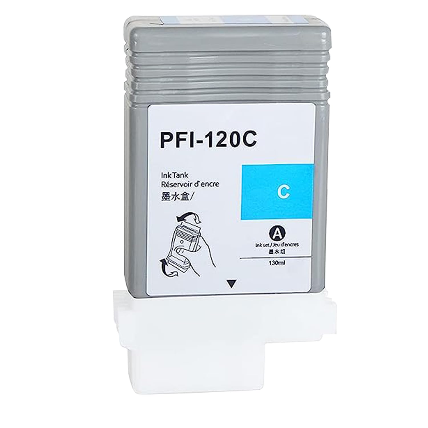 PFI-120 Ink Cartridge Pigment PFI120 Ink Tank Cartridge Cyan 130ml Compatible with Canon PFI-120 PFI-120C PFI120C for imagePROGRAF IPF TM-200 TM-205 TM-300 TM-305