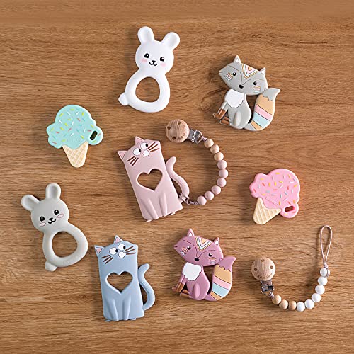 SAMiGO Silicone Teethers Baby Teething Toys for Babies 3612 Months