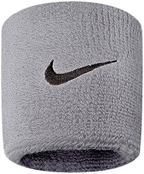 Amazon Co Jp 即日出荷 ナイキ Nike リストバンド 両手組 7cm グレー スウッシュ ブラック Nnnos 服 ファッション小物