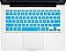 Kuzy Older Version Keyboard Cover Compatible with MacBook Pro 13 15 17 inch Release 2010-2015 and MacBook Air 13.3 inch Release 2010-2017 Silicone Skin Protector, Aqua Blue