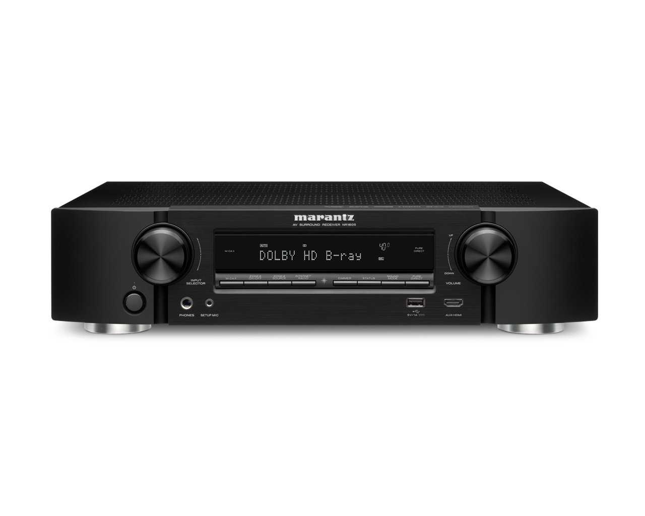 Marantz NR1605 7.1 Slim Line 4K Ultra HD A/V Receiver with Wi-Fi and Bluetooth (Discontinued by Manufacturer)