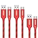 USB Type C Cable, CHOETECH USB C to USB 3.0 (3-Pack 6.6ft x 2, 3.3ft x 1) Charging Cable Nylon Braided for Samsung Galaxy Note 8,Galaxy S8 S8 Plus,Nintendo Switch, Nokia 8,LG G5 G6 V20, HTC 10,HTC U11
