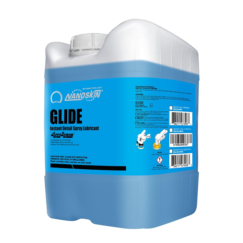 Nanoskin GLIDE Silicone Free Spray Detailer 5 Gallons - Use with Autoscrub/Clay Bar After Car Wash | Leaves No Residue Before Wax Sealant Coating | Automotive, Home, Garage, DIY & More | Concentrated Image