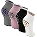 Reehut (Set of 4) Non-Slip Skid Yoga Socks Women for Exercise, Training, Workout, Fitness & Pilates