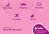 Knoxzy Silicone Ear Plugs Reusable 27dB SNR Pink Pack 1 view 5