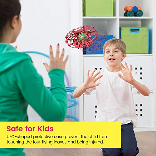 Delicacy Hand Operated Drone for Kids, Hands Free Mini Drones Helicopter with 2 Speed,360° Rotating Flying Ball Drone for Kids Toddlers, Indoor Flying Toys Gifts for Boys and Girls