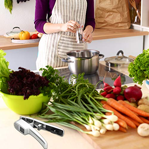 XBUTY Garlic presses, 2 in 1 Garlic Mince and Garlic Slice, heavyduty