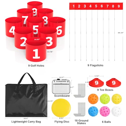 AONESY Maple Leaf Golf Game Golf Game Set with Buckets