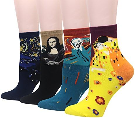 Wish Island Women's Fun Crazy Novelty Cotton Crew Dress Socks