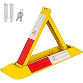 NPKRRSK Foldable Parking Barrier,Car Parking Lock Manual Lockable Parking Space Block with Keys,Private Parking Space Lock for Shopping Malls, Hotels,Office,Airports