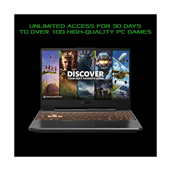 ASUS TUF FA506 144Hz Full HD 15.6" Gaming Laptop (AMD Ryzen 7-4800H, Nvidia GeForce RTX 2060 Graphics, 8GB RAM, 256GB PCIe SSD, Windows 10), Black