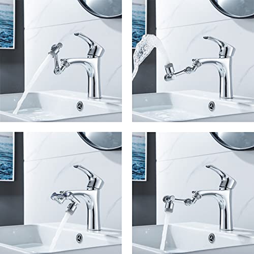 1080° Universal Rotating Faucet Aerator Extender, MISS FIRE Multifunctional Kitchen Sink Faucet Sprayer Attachment for kitchen, bathroom, laboratory with 2 Water Outlet Modes