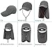 EPYA Men Safari Hat Sun Protection Wind Proof Cap w/Neck & Face Cover,Dark Grey
