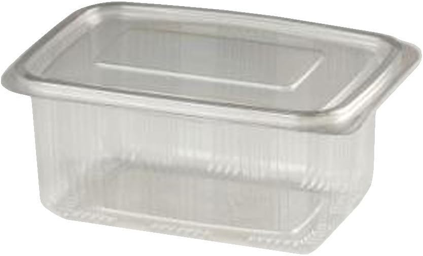 100 for Food CC 750 in Pet Trays Rectangular Food Containers + Lid for Salads and Macedonie Salads Containers for Food Use